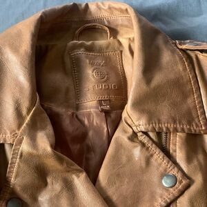 Max Studio Women's Brown Leather Jacket